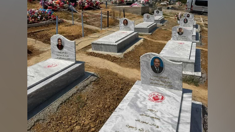 Albania-Cemetry-7 Yazdan Teimorian's grave in Manez Cemetery
