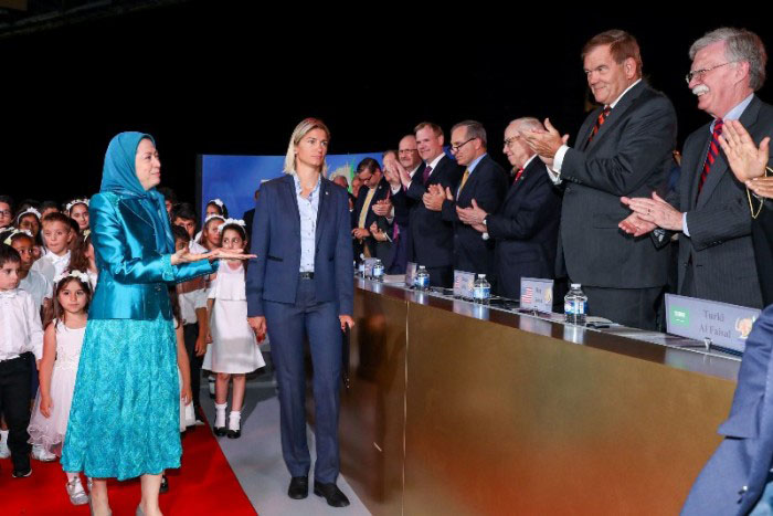 Bolton and Maryam Rajavi in Albania