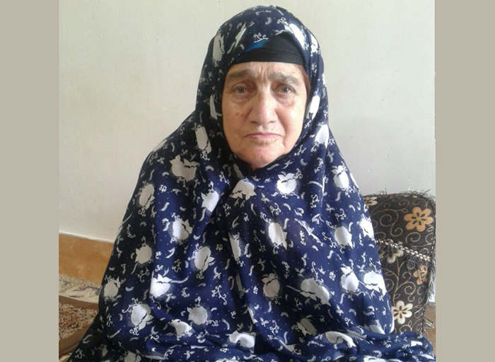 Hayat Banu Shadabi, the mother of Asghar and Abbas Faraji
