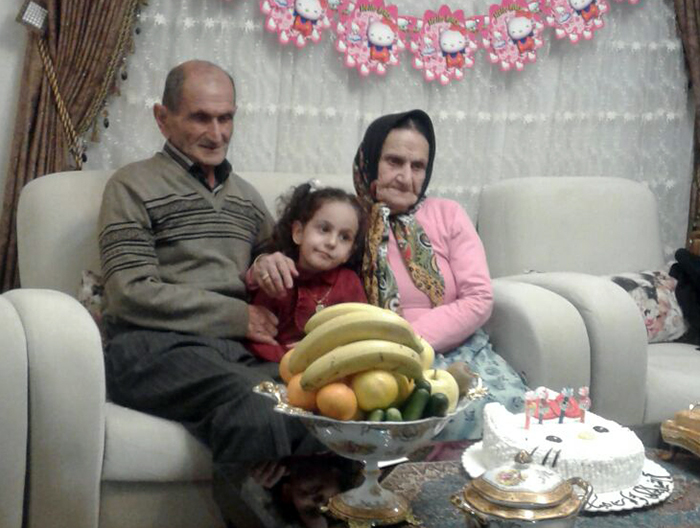 Seyed Reza Hosseini and Najmeh Abdi, parents of Zahra Hosseini