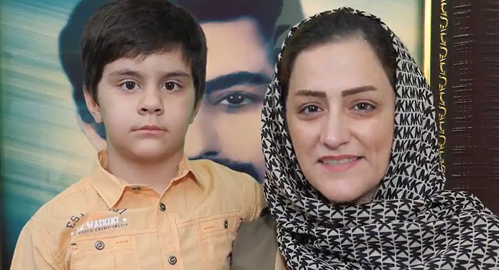 Leila Kiukan and her son