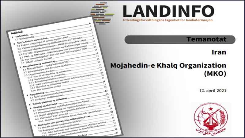 Norwegian Landinfo on MEK