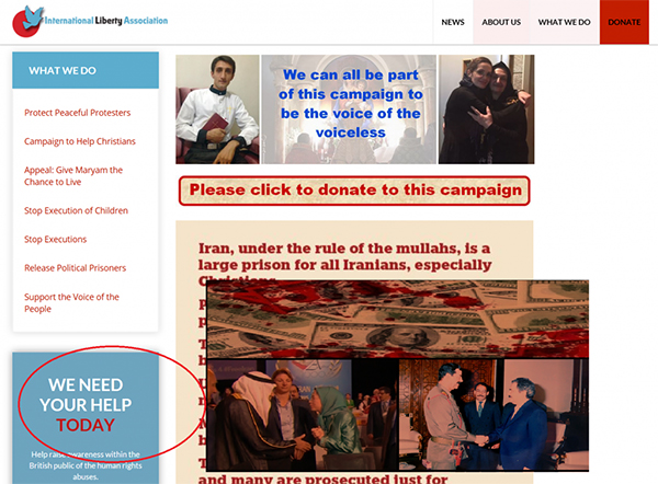 MEK terrorists charity in London - iran liberation organization