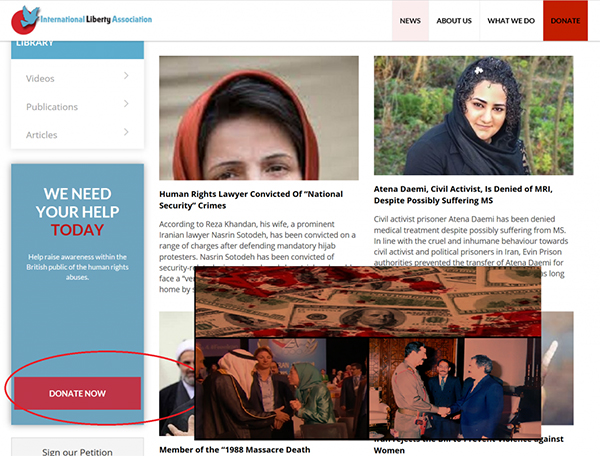 the mek terrorists charity in London- Iran Liberation Organization