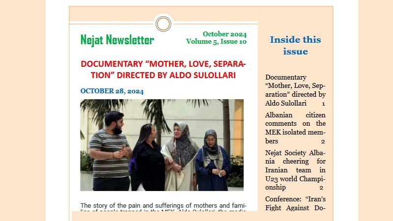 Nejat Society newsletter No.118 Nejat Society newsletter No.118