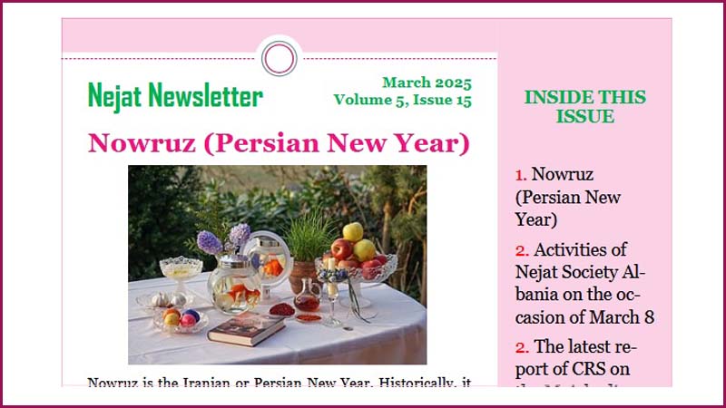 Nejat Newsletter no.123 Nejat Newsletter no.123