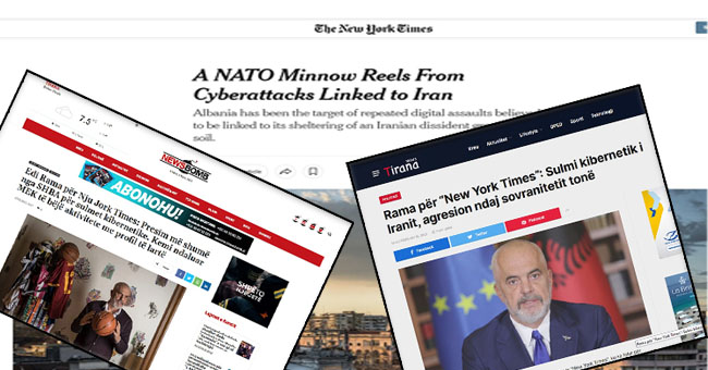 The New York Times on the MEK-Albania relations covered by Albanian media