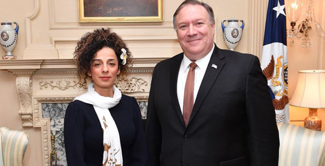 Michael Pompeo meets Masih Alinejad