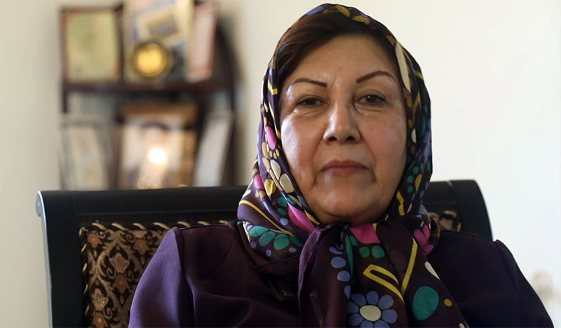 Ms. Akafian the mother of Mohammadali Sasani