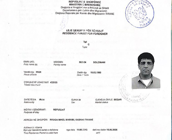 Mehdi Soleimani Asylum Permission