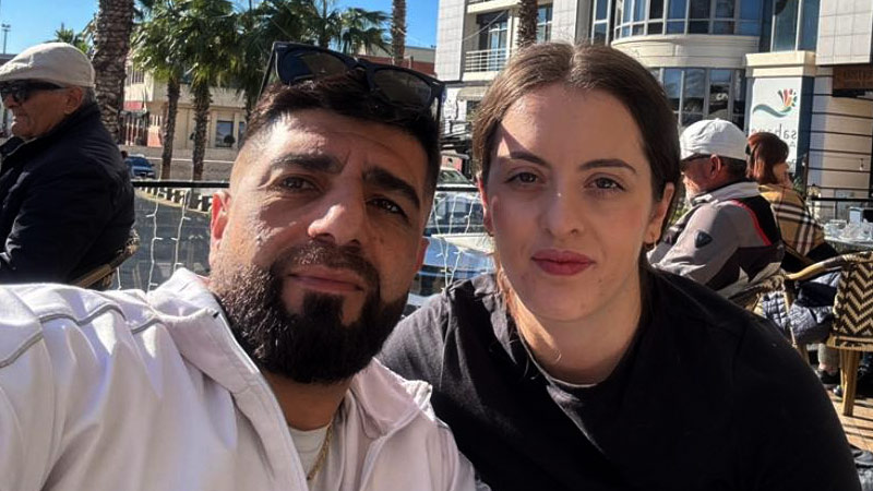 Mehdi Soleymani and his wife Edona Honda