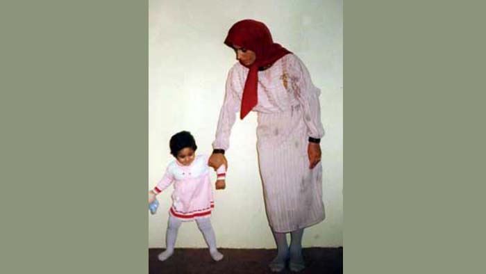 Batoul Soltani and her child