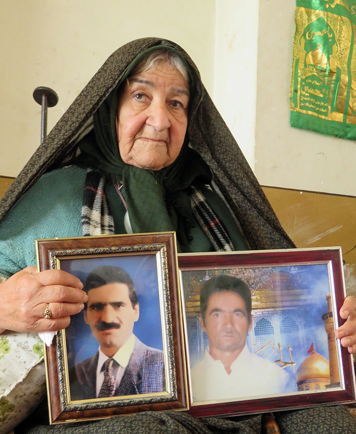 Ms. Masoomeh Dehghani, the mother of Mohammad Zarezadeh Baghdadabadi