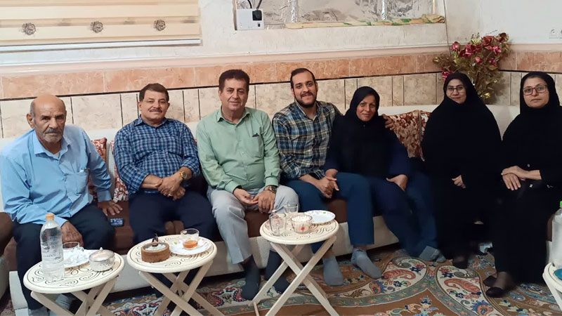 دیدار اعضای انجمن نجات خوزستان با خانواده ابدال اسدی