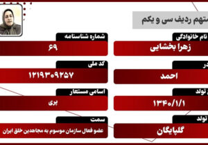 زهرا بخشایی – متهم ردیف ۳۱ دادگاه مجاهدین خلق