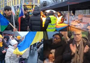 تصاویر بسیار گویا از تجمع قلابی مجاهدین در برلین