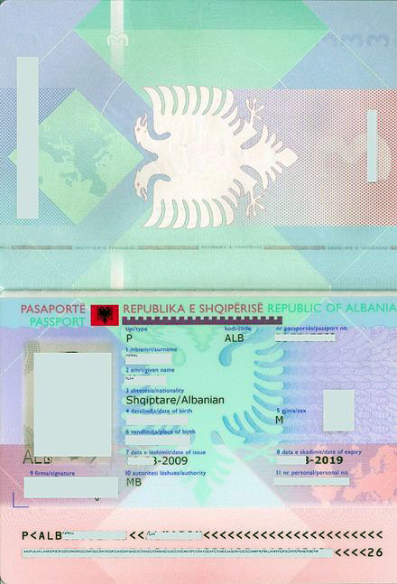 کارت بیومتریک آلبانی