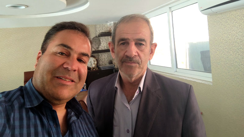 دیدار اعضای انجمن نجات سمنان با برادرزاده اکرم دامغانیان