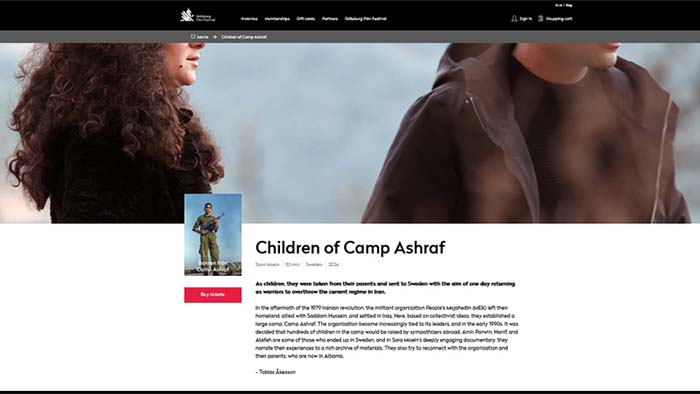 نمایش مستند کودکان اردوگاه اشرف در سوئد و واکنش سخیف و نازل مجاهدین خلق