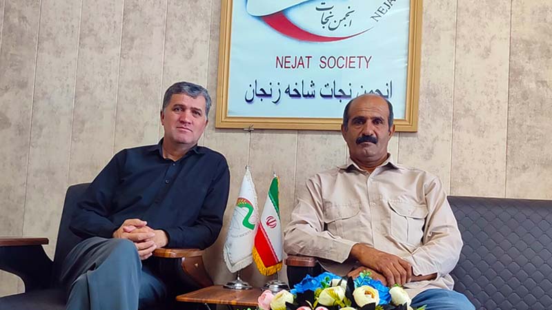 دیدار کمند علی عزیزی با اعضای انجمن نجات زنجان