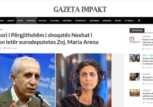 انعکاس نامه مدیر عامل انجمن نجات به مسئول حقوق بشر پارلمان اروپا در رسانه آلبانی