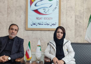 دیدار خواهر حبیب اله قاسمی با مسئول انجمن نجات زنجان