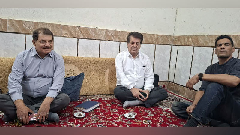 دیدار اعضای انجمن نجات خوزستان با خانواده ابراهیم حدادی