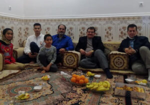 دیدار اعضای انجمن نجات خوزستان با خانواده مهدی حنظل زاده