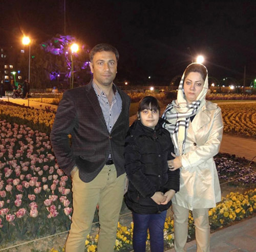 افشین جعفرزاده در کنار همسر