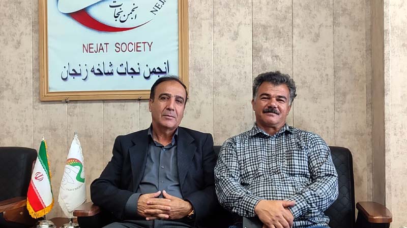 حضور آدم کریمی در دفتر انجمن نجات استان زنجان