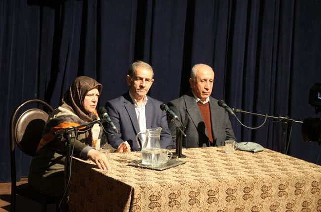 ابراهیم خدابنده - ثریا عبدالهی و علی مرادی در نشست در سمنان
