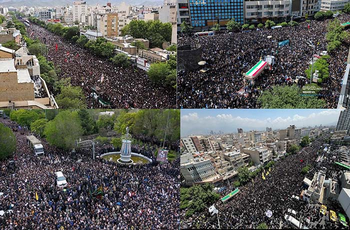 مردم ایران در سوگ رییس جمهور و همراهانش