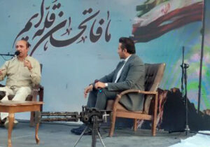 سخنرانی محمد رضا مبین در نمایشگاه دفاع مقدس استان آذربایجان شرقی