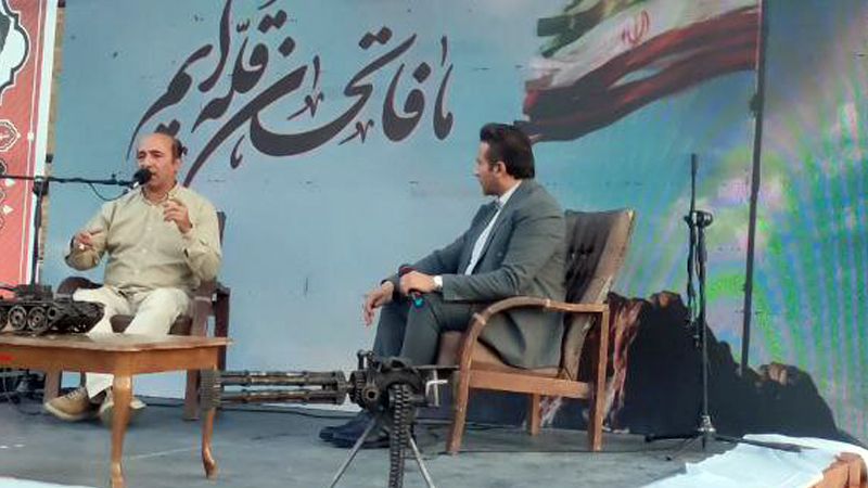 سخنرانی محمد رضا مبین در نمایشگاه دفاع مقدس استان آذربایجان شرقی