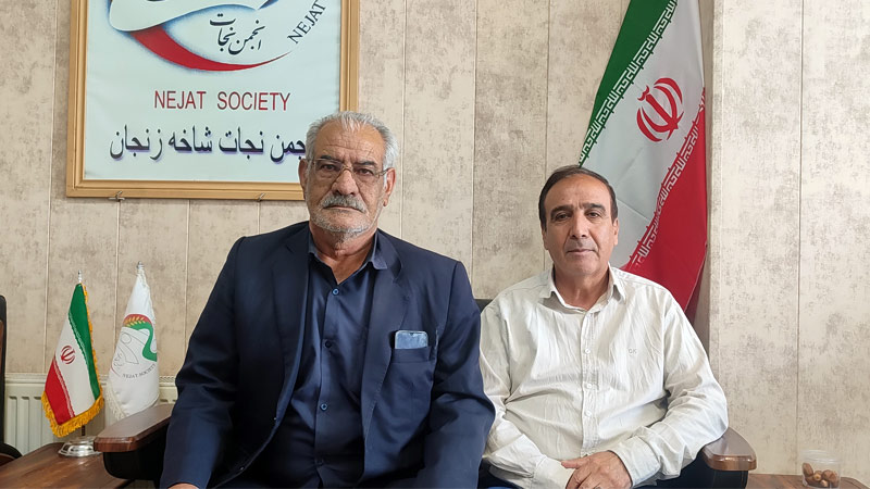 دیدار مسئول انجمن نجات زنجان با هوشنگ محمدی