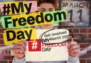 در روز ۱۱ مارس ۲۰۲۰، دانشجویان در برابر برده داری نوین می ایستند