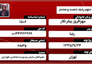 مهرافروز پیکرنگار – متهم ردیف ۶۷ دادگاه مجاهدین خلق