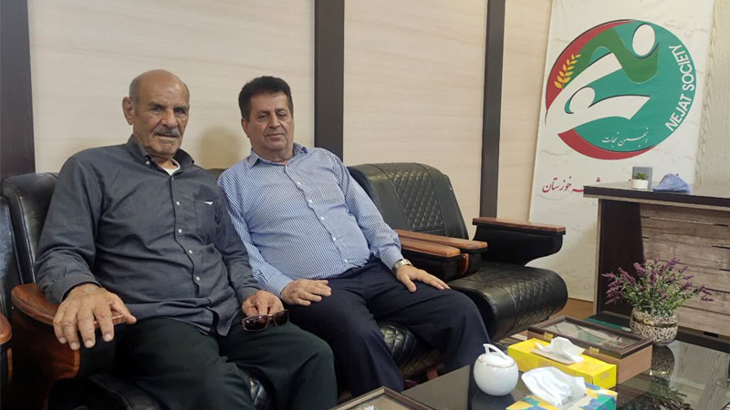 حضور فتح الله پیرزادی در دفتر انجمن نجات خوزستان