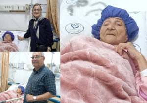 عیادت از بانو ائمه پورحسن از خواهران دردمند اسماعیل پورحسن