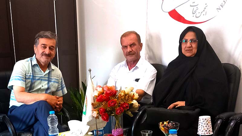 دیدار خانواده سید خلیل پورشافع با مسئول انجمن نجات گیلان