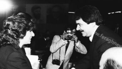 مسعود رجوی و خبرنگار زن