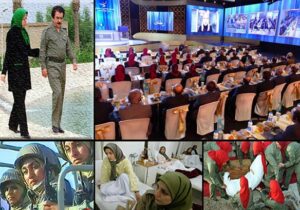 سفره اعیانی و لاکچری مریم رجوی با شعار حمایت از گرسنگان ایرانی
