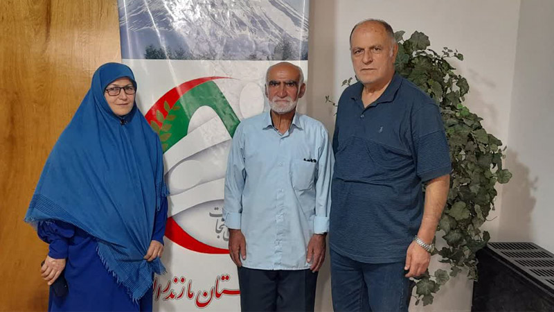 دیدار خواهر محسن شعبانی با اعضای انجمن نجات مازندران