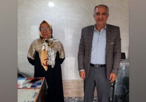 دیدار اعضای انجمن نجات مازندران با خواهر رحیم سهرابی