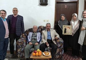 دیدار نوروزی اعضای انجمن نجات گیلان با خانواده محمد تقی یوسفی گیلاکجانی