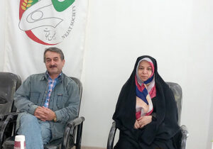 حضور خواهر محمد تقی یوسفی در دفتر انجمن نجات گیلان