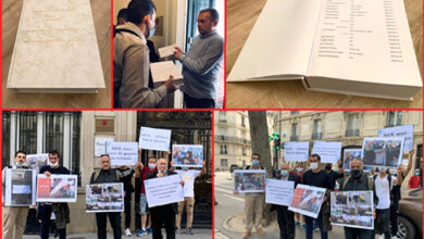 MEK defectors in Paris at Albania embassy
